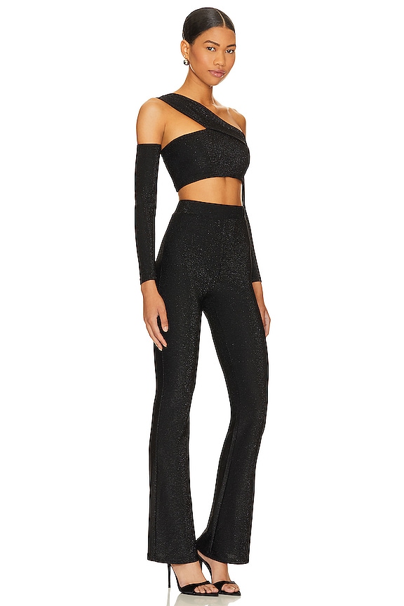 view 2 of 3 Allyson Pant Set in Black Metallic