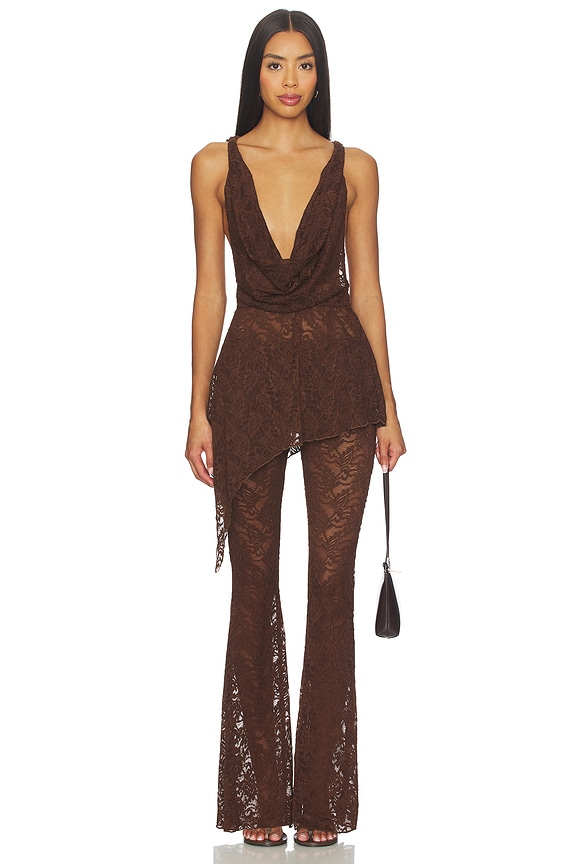 view 1 of 5 ENSEMBLE PANTALON COLSON in Brown