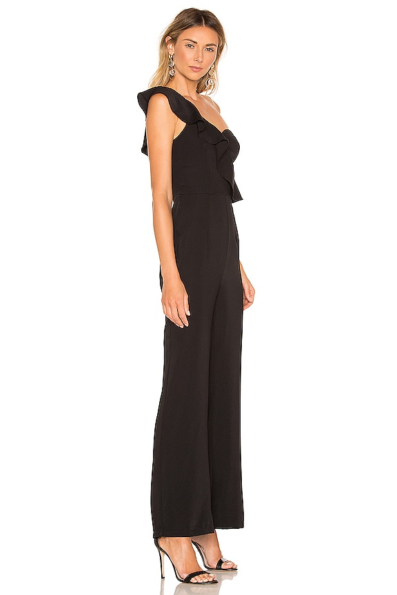 view 2 of 3 Stefanie One Shoulder Jumpsuit in Black