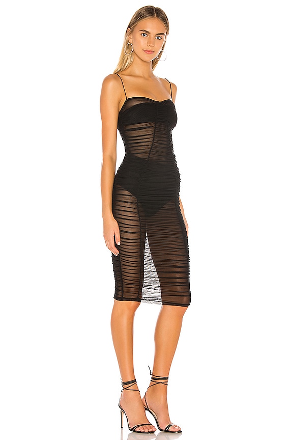 Superdown Belinda Ruched Mesh Dress | superdown