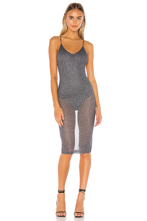 Justene Sheer Glitter Dress