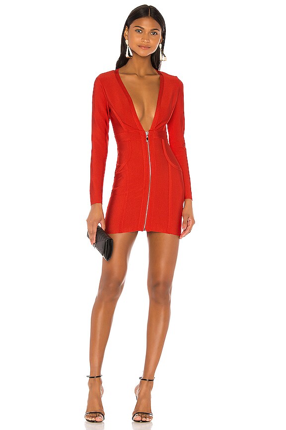 view 1 of 3 VESTIDO CREMALLERA DELANTERA BRYNN in Red