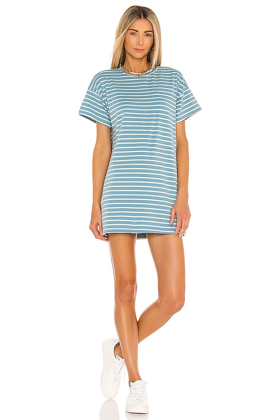 view 1 of 4 Katrina Stripe Shirt Dress in Blue & White