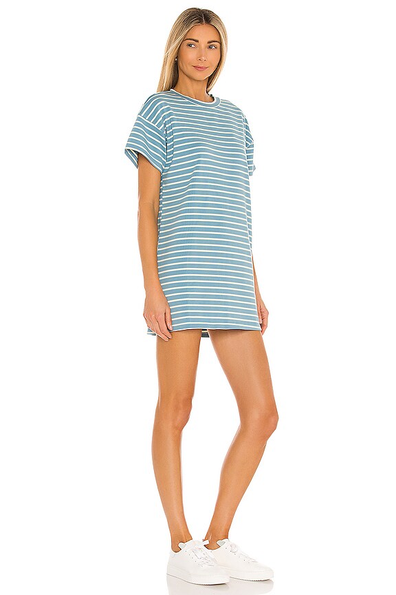 view 2 of 4 Katrina Stripe Shirt Dress in Blue & White