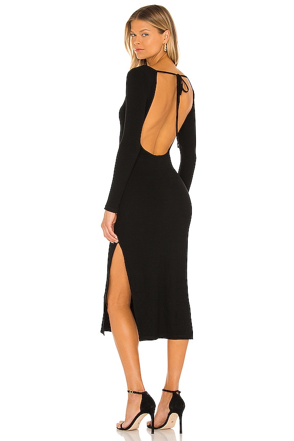 view 1 of 3 Gina Backless Midi Dress in Black