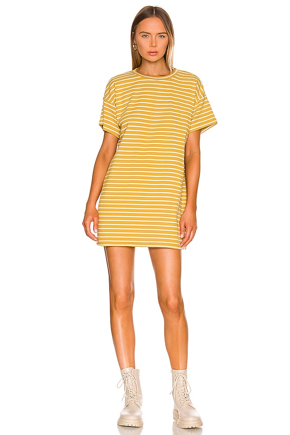 view 1 of 4 Katrina Stripe Shirt Dress in Yellow