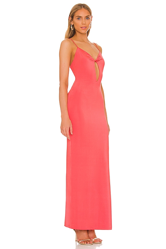 view 2 of 3 Felly Twist Maxi Dress in Coral
