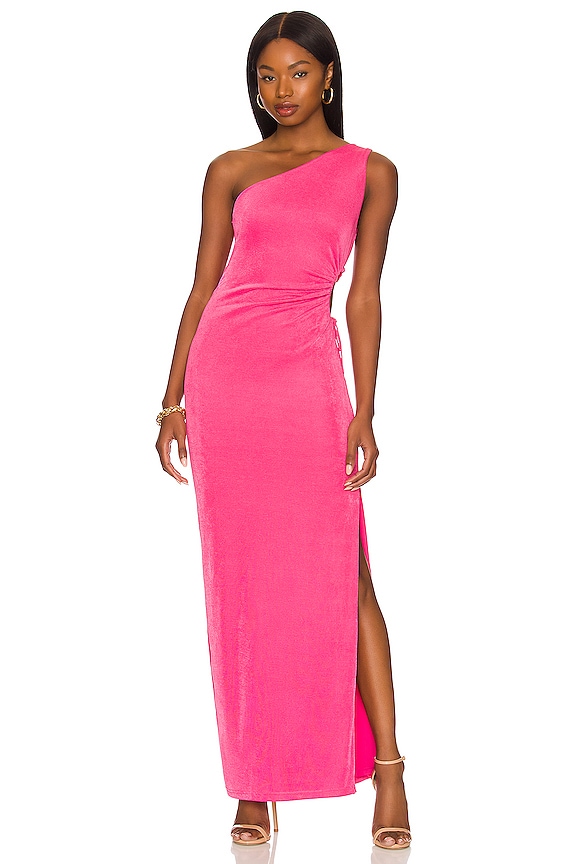 ワンピース Emily slit dress Pink Superdown Victoria Cut Out Maxi Dress | superdown
