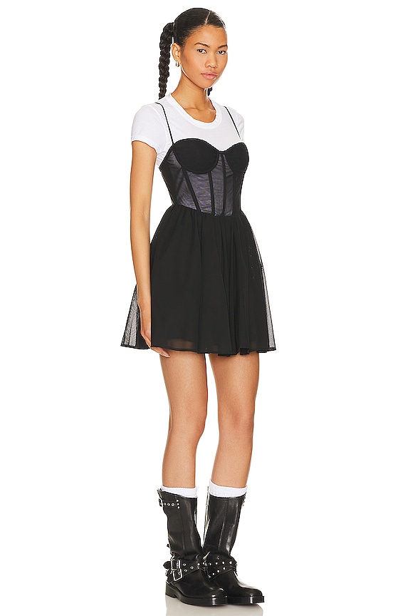 view 2 of 4 Brandi Corset Mini Dress in Black