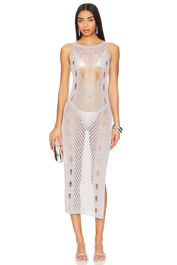 view 2 of 5 ROBE MAXI FAWN in Silver