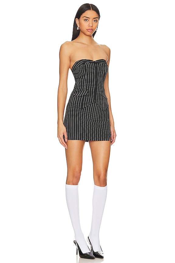 view 2 of 5 Maggie Skirt Set in Black Pinstriped