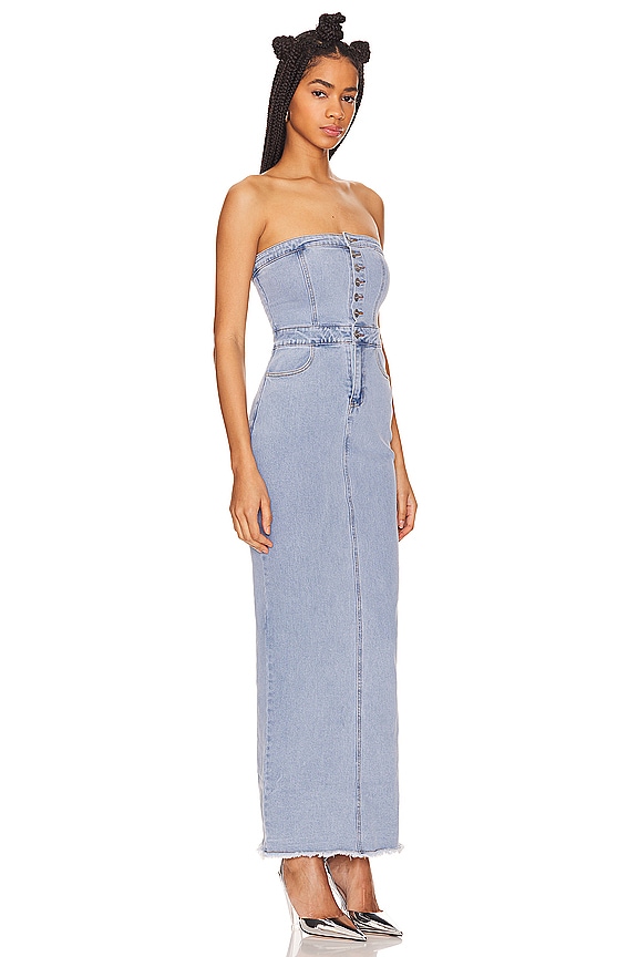 view 2 of 3 MAXIVESTIDO NATALIA in Light Wash