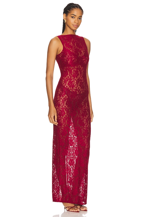 view 2 of 4 Iris Lace Dress in Red