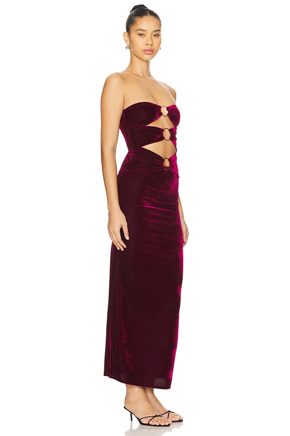 view 2 of 3 Luciana Maxi Dress in Wine