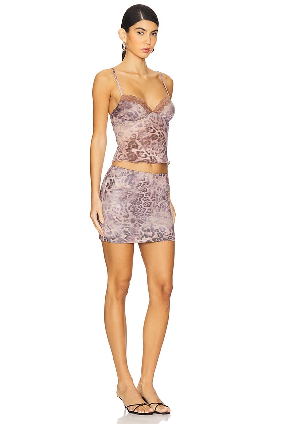 view 2 of 3 Catherine Cami Skirt Set in Brown Multi