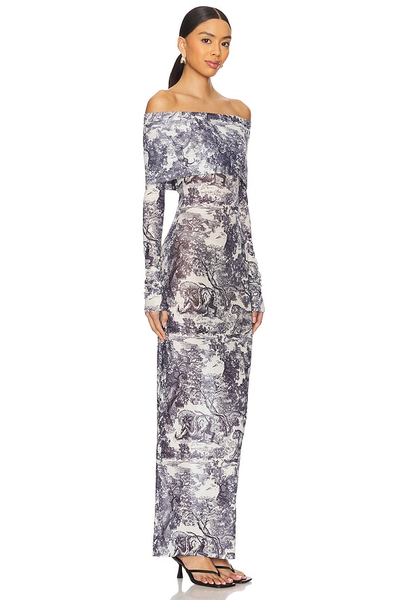 view 2 of 3 Karasi Maxi Dress in Navy & White