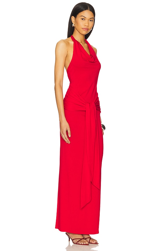 view 2 of 3 Mariza Halter Maxi Dress in Red