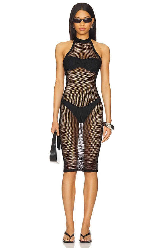 view 1 of 3 Carmina Halter Dress in Black