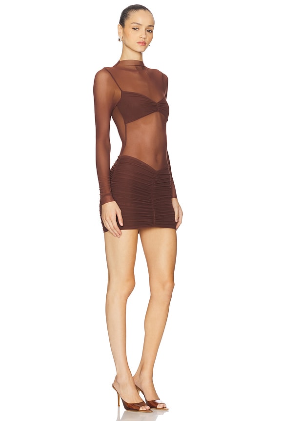view 2 of 3 Carolina Mini Dress in Chocolate