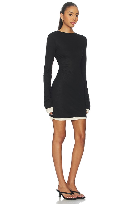view 2 of 3 Vayda Mini Dress in Black & Cream