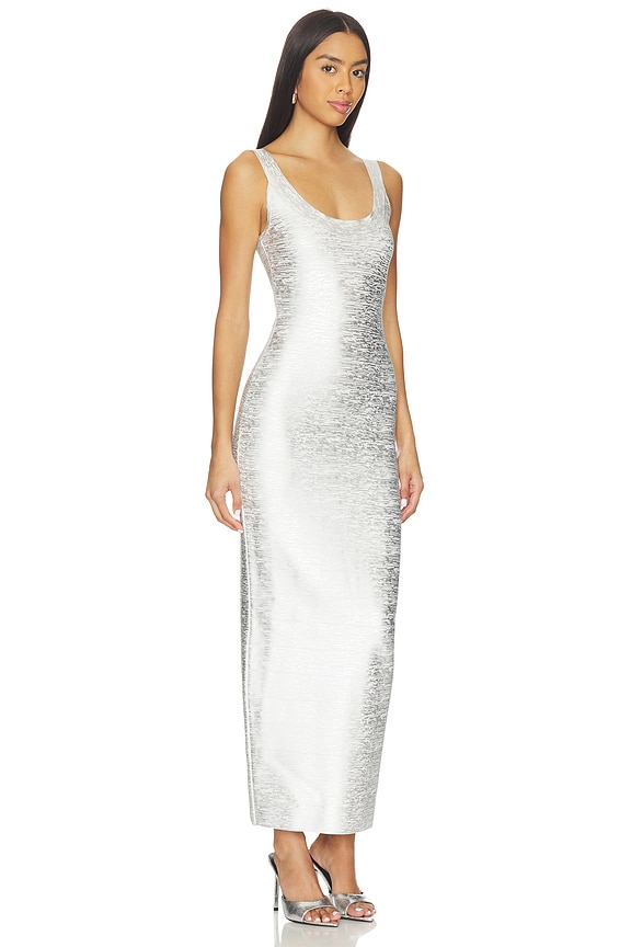 view 2 of 4 Perry Bandage Maxi Dress in Silver Metallic