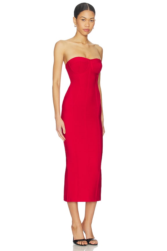 view 2 of 3 Ethelyn Midi Dress in Red