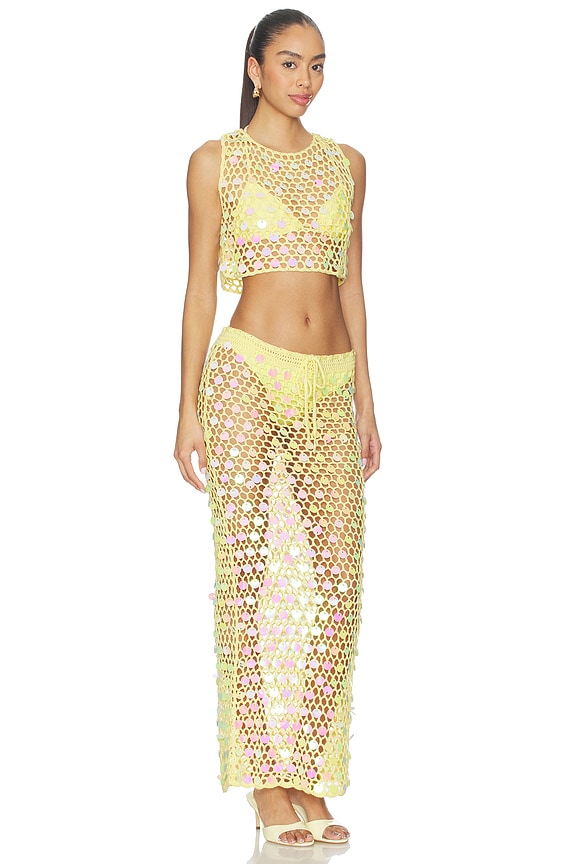 view 2 of 4 Coralie Maxi Skirt Set in Yellow