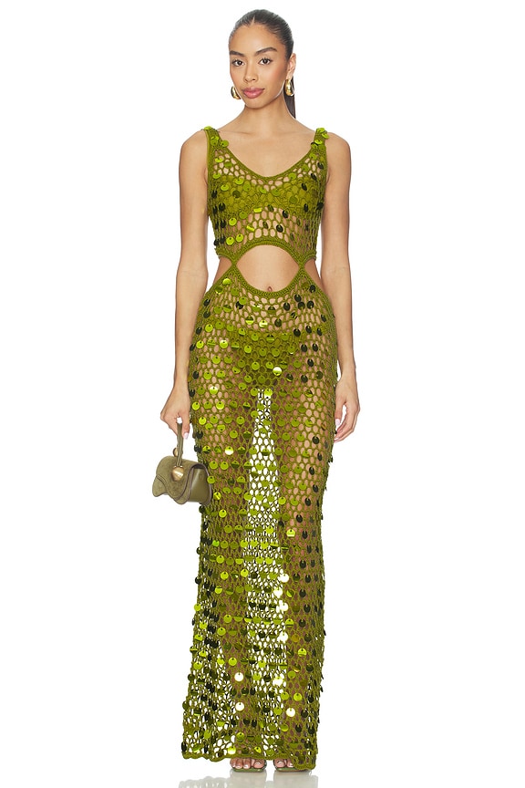 view 1 of 4 Elena Maxi Dress in Moss Green