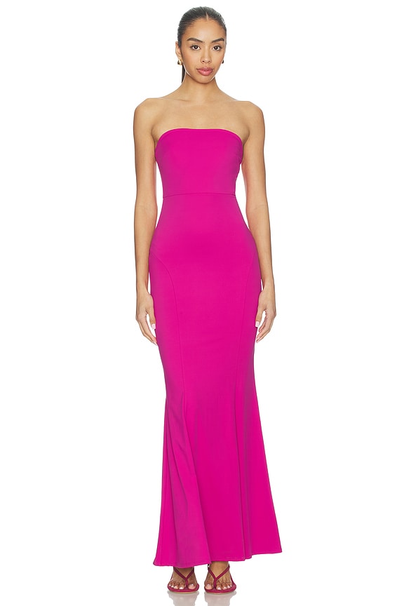 view 1 of 3 Saphira Strapless Gown in Pink
