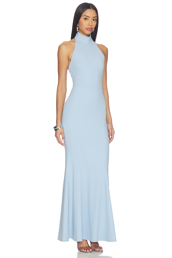 view 2 of 3 Jacinta Fishtail Gown in Powder Blue