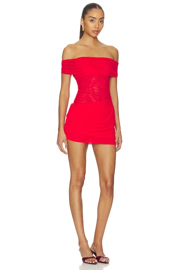 view 2 of 3 Solene Mini Dress in Cherry Red