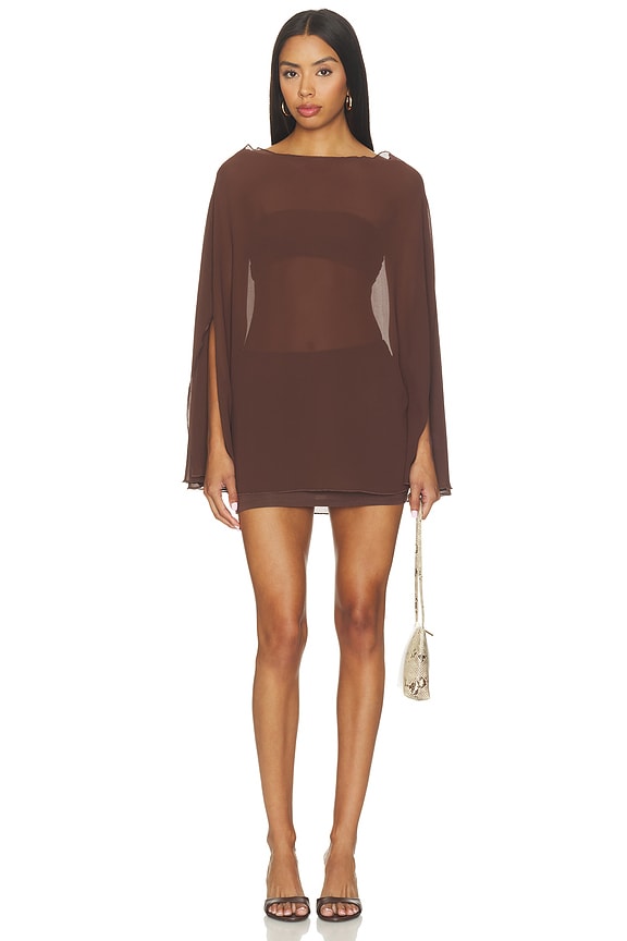 view 1 of 3 Danni Poncho Set in Brown
