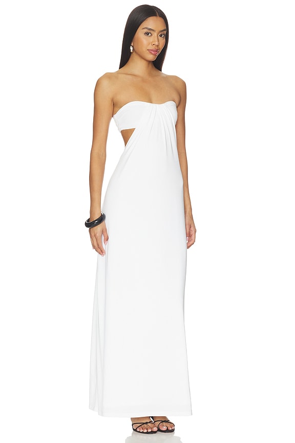 view 2 of 3 Karrie Strapless Maxi Dress in White