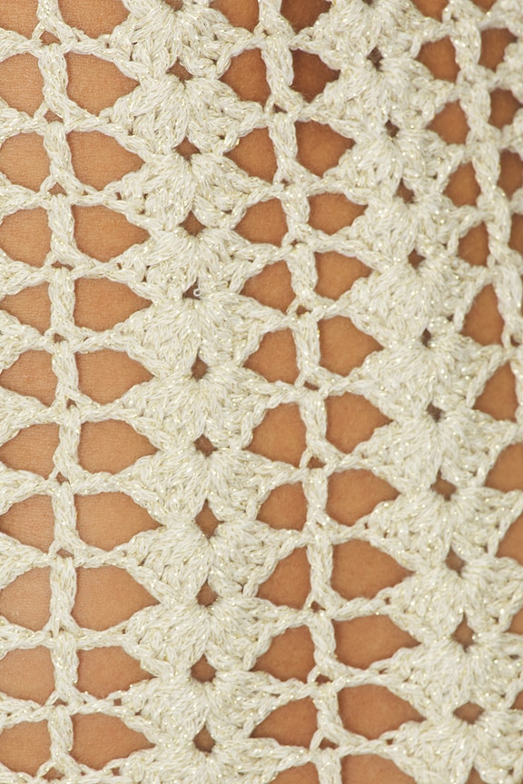 superdown Magnolia Crochet Mini Dress in Nude