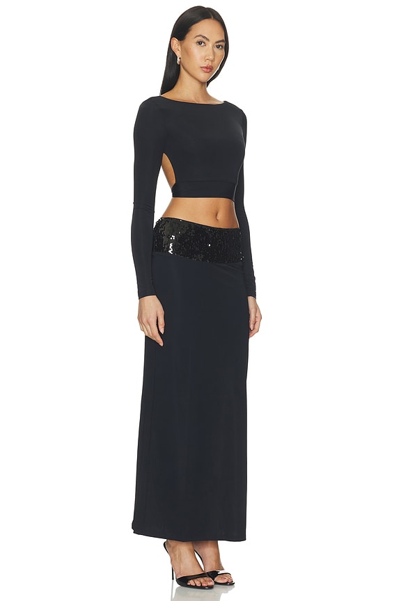 view 2 of 4 Yara Maxi Skirt Set in Black