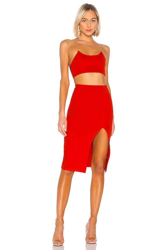 view 1 of 3 CONJUNTO DE MEDIA PIERNA CON HENDIDURA ZARAH in Poppy