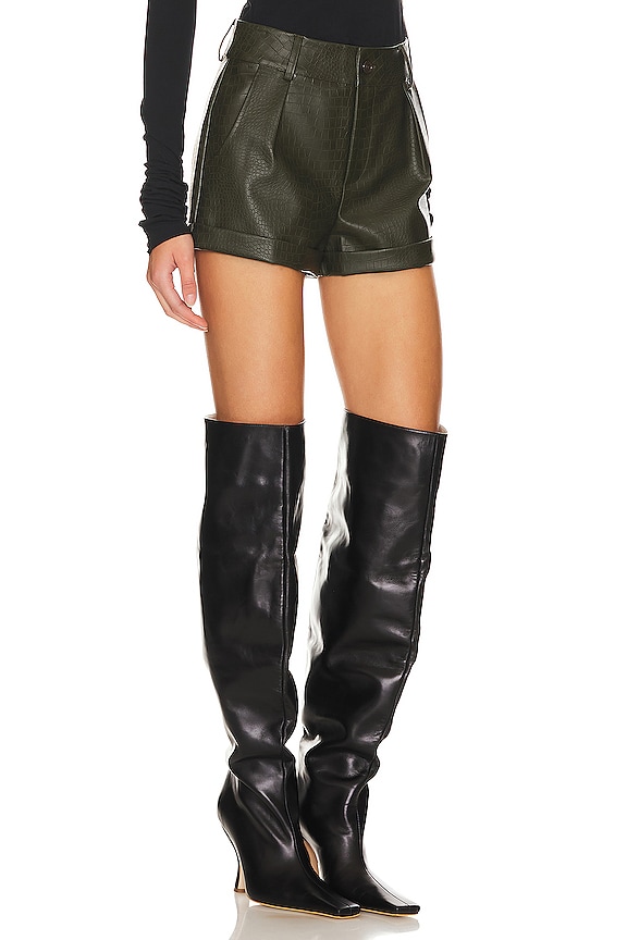 view 2 of 5 Dominica Python Shorts in Olive