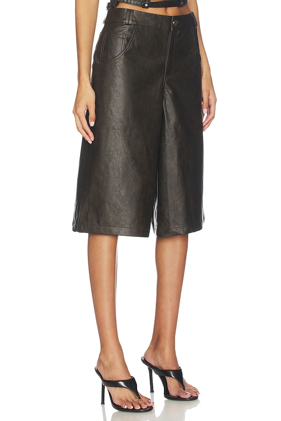 view 2 of 6 Vala Faux Leather Short in Black