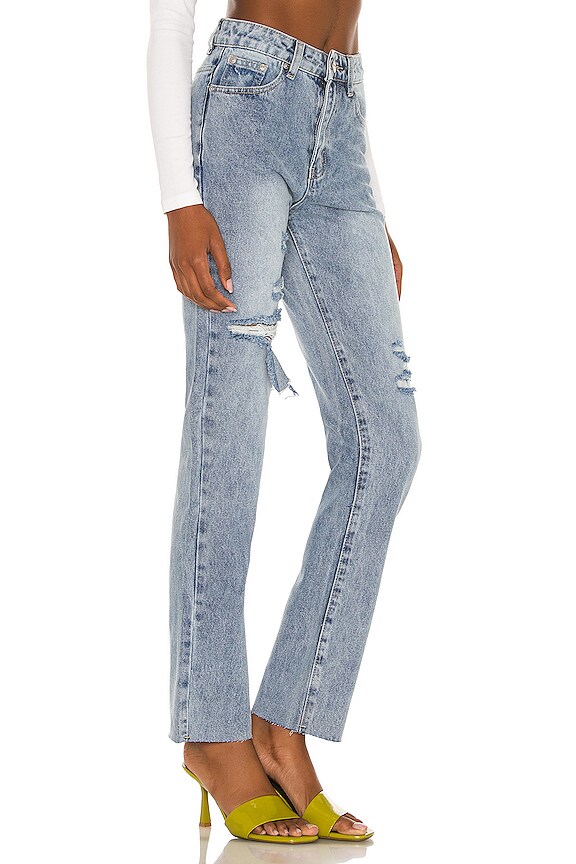 view 2 of 4 Dylan Distressed Denim Jean in Mid Blue Wash