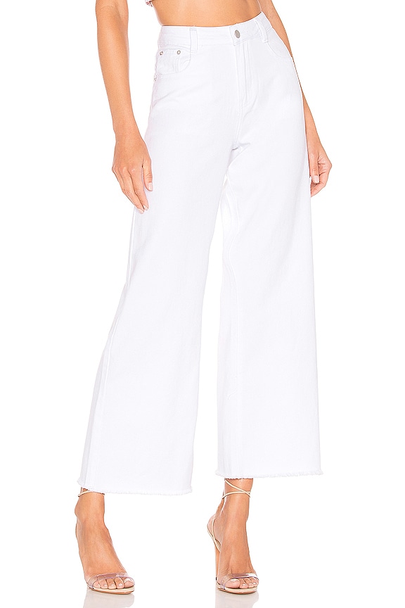 superdown Lucy Crop Flare Jeans in White | REVOLVE