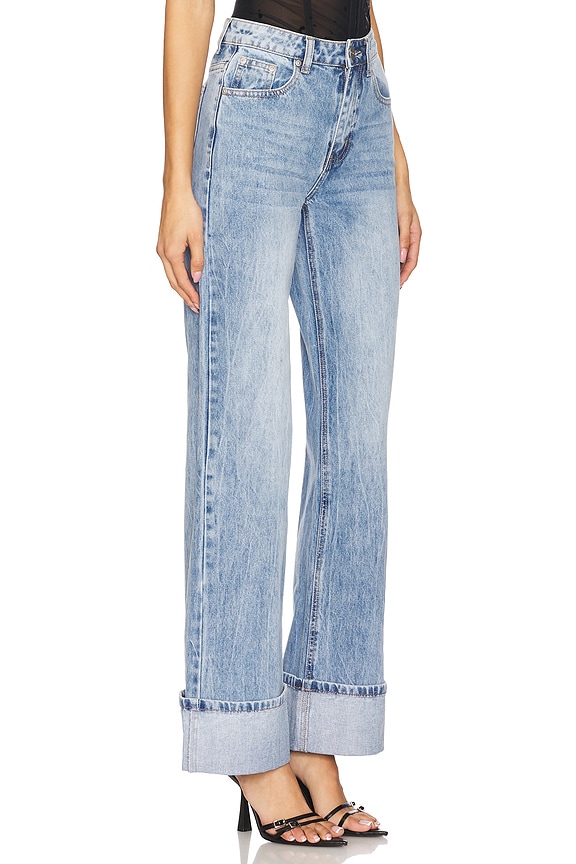 view 2 of 6 Lulu Cuffed Jeans in Mid Wash Blue