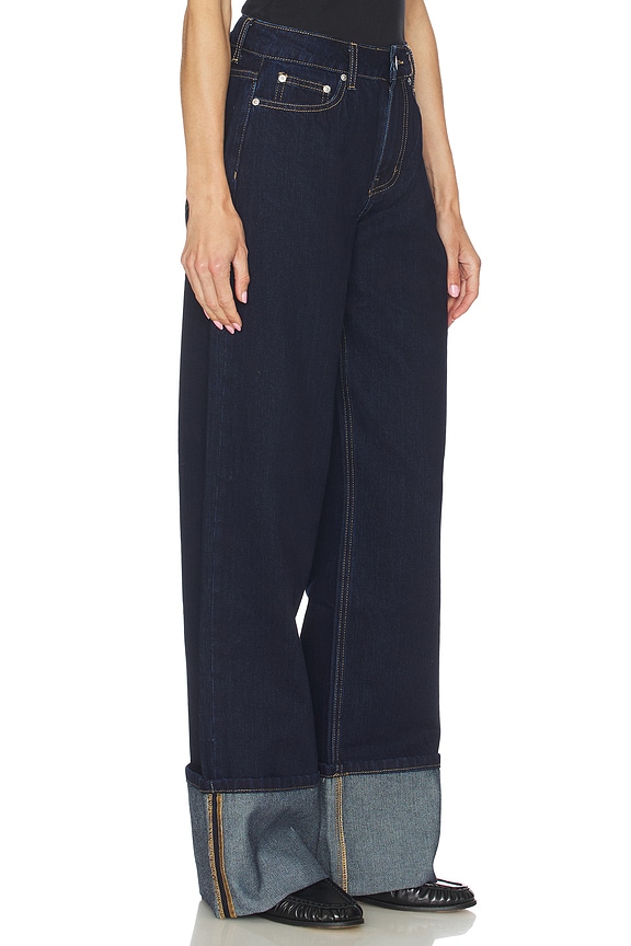 view 2 of 6 Misa Cuffed Jean in Dark Blue Wash