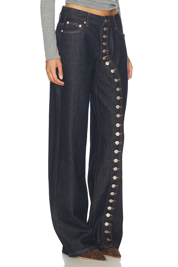 view 2 of 6 Emmett Button Jean in Dark Wash