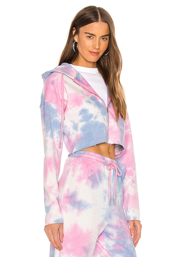 view 2 of 4 Paris Zip Up Hoodie in Pink & Blue