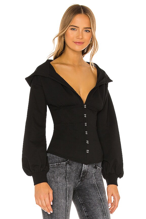 view 2 of 4 Martine Corset Hoodie in Black
