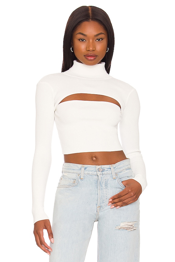 view 1 of 4 Tasha Cut Out Sweater in White
