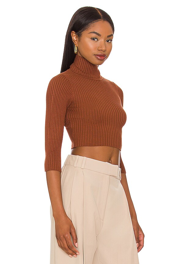 view 2 of 4 Milenka Crop Sweater in Brown