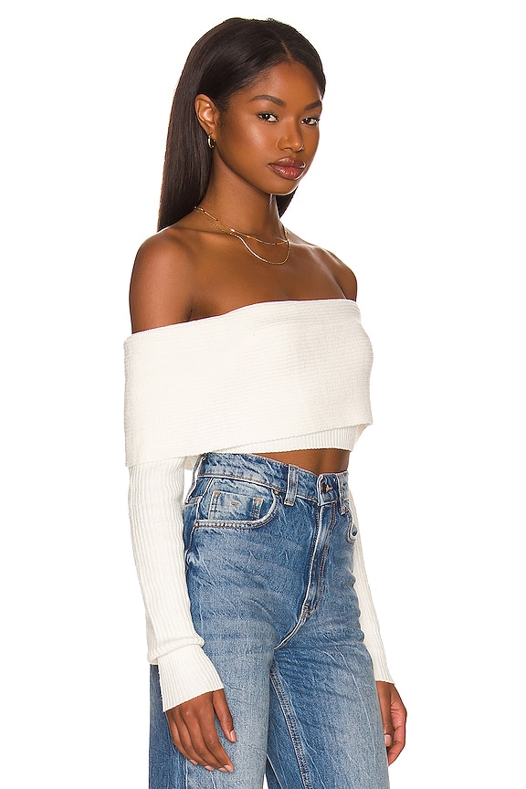 view 2 of 4 Lyla Crop Sweater in White
