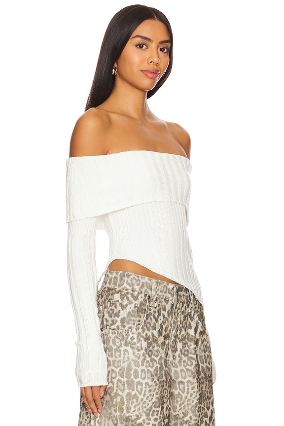 view 2 of 4 Regina Off Shoulder Sweater in Ivory