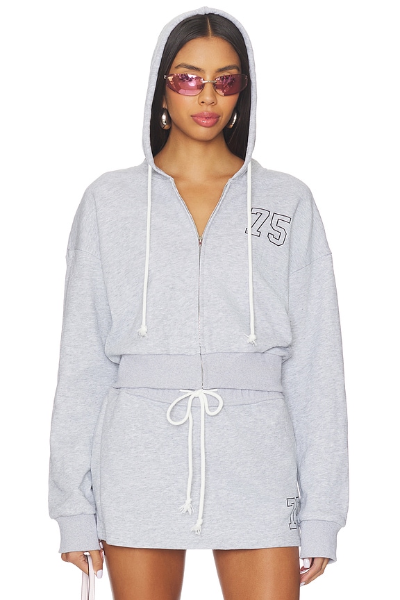 view 2 of 5 Kasia Zip Up Hoodie in Heather Grey